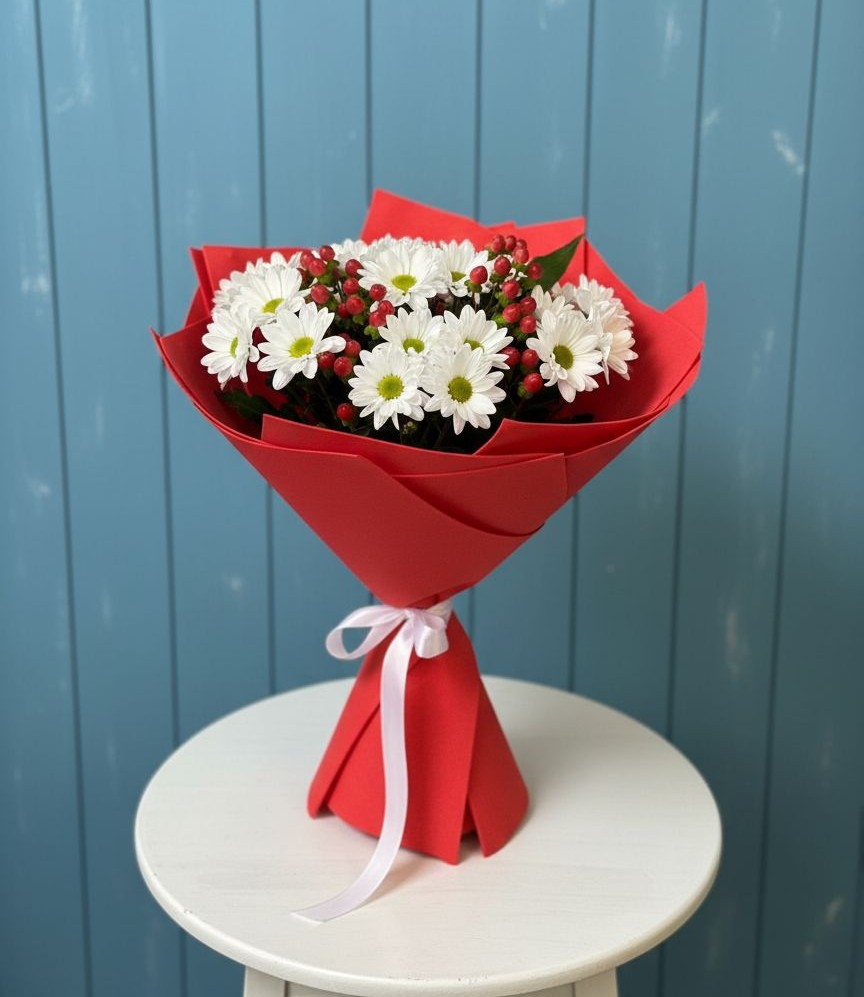 Букет цветов из: Хризантемы в Красная Горка Республика Башкортостан