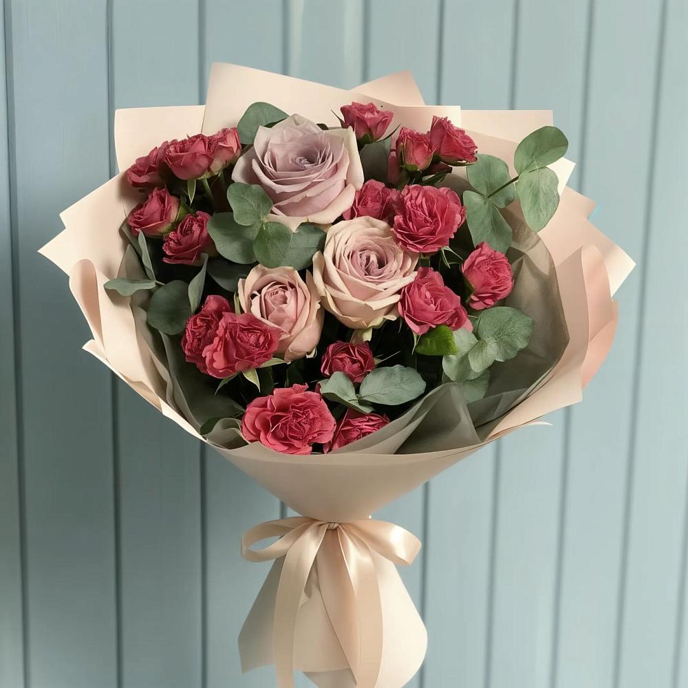 Букет цветов из: Гвоздики и Розы в Красная Горка Республика Башкортостан