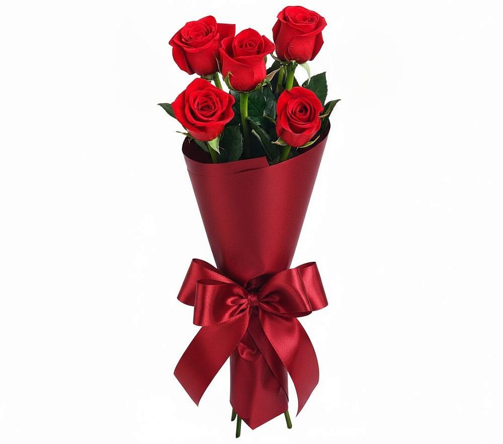 Букет 5 Красных роз Эдлесс Лав в Красная Горка Республика Башкортостан