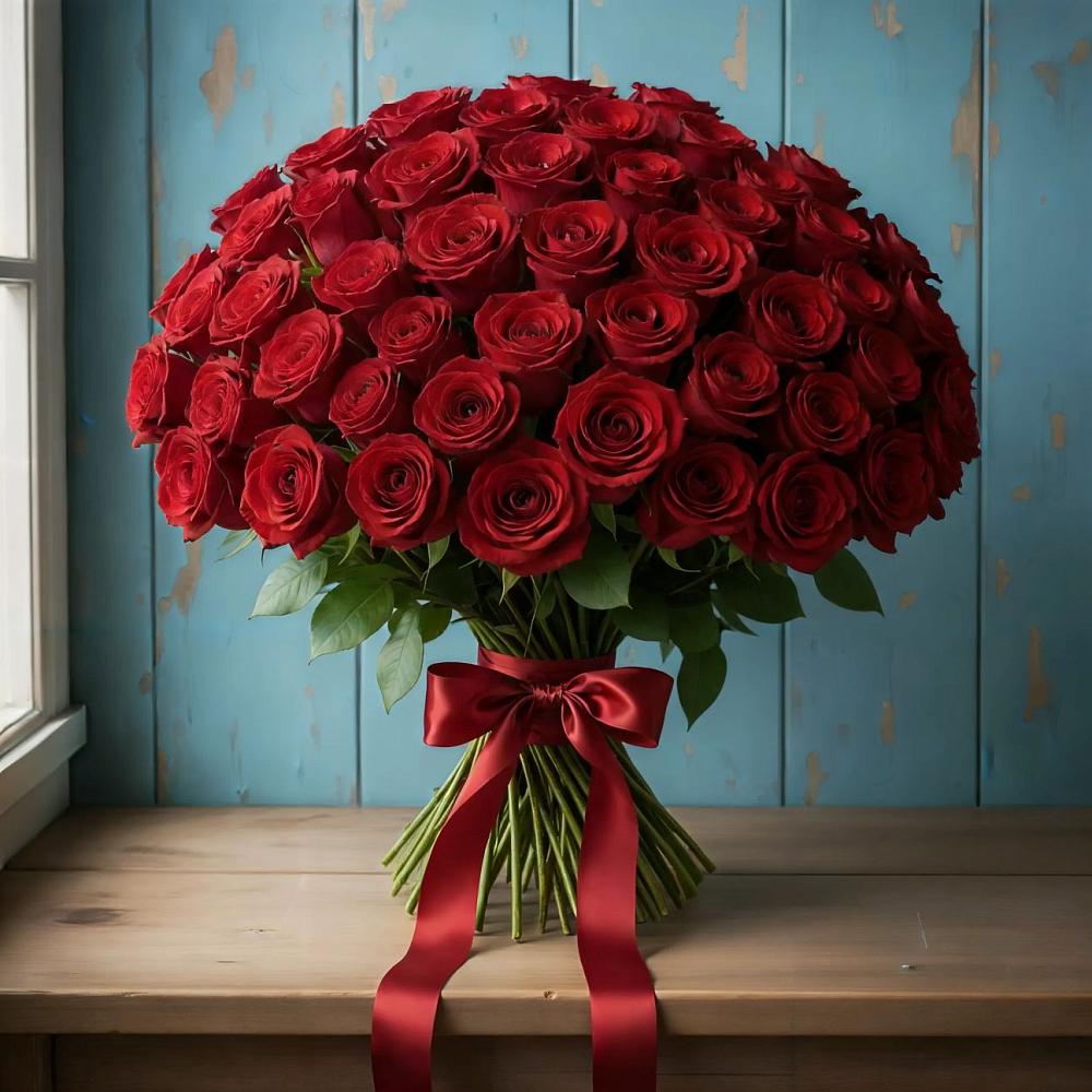 Букет Красные розы Блэк Меджик в Красная Горка Республика Башкортостан