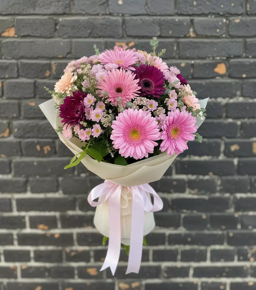 Букет цветов из: Герберы и Хризантемы в Красная Горка Республика Башкортостан