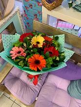 Букет цветов из:  Герберы, Хризантемы и Альстромерии #REPLACE_PRED# Красная Горка Республика Башкортостан