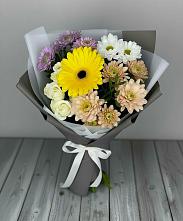 Букет цветов из:  Розы, Герберы и Хризантемы #REPLACE_PRED# Красная Горка Республика Башкортостан