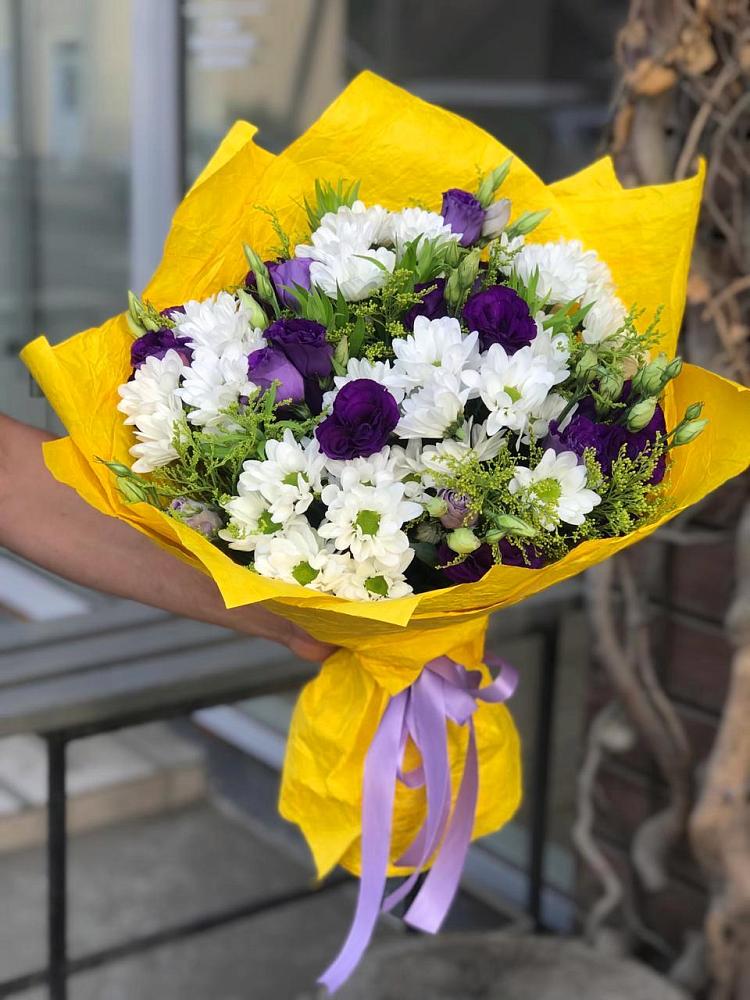 Букет цветов из: Ирисы, Хризантемы и Ромашки в Красная Горка Республика Башкортостан