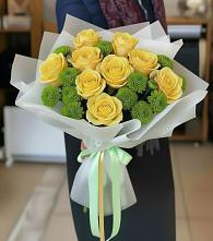 Букет цветов из:  Хризантемы и Розы #REPLACE_PRED# Красная Горка Республика Башкортостан