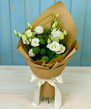 Букет цветов из:  Хризантемы и Лизиантусы #REPLACE_PRED# Красная Горка Республика Башкортостан