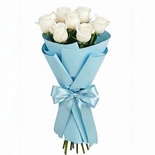 Букет 7 белых роз Проуд в Красная Горка Республика Башкортостан