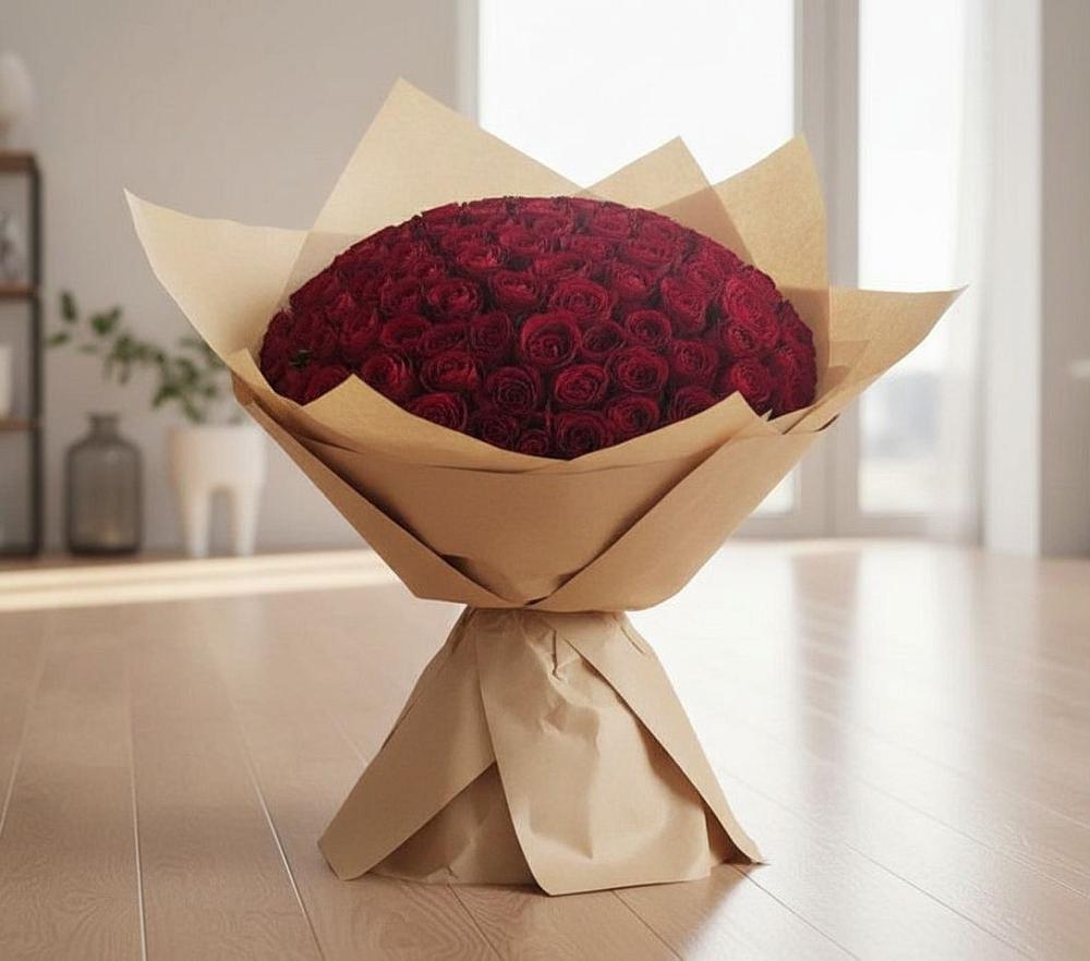 Букет 101 Красная роза в Красная Горка Республика Башкортостан