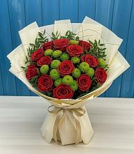 Букет цветов из:  Розы и Хризантемы в Красная Горка Республика Башкортостан