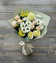 Букет цветов из:  Альстромерии, Розы и Хризантемы #REPLACE_PRED# Красная Горка Республика Башкортостан