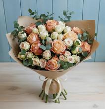 Букет цветов из:  Альстромерии и Розы в Красная Горка Республика Башкортостан