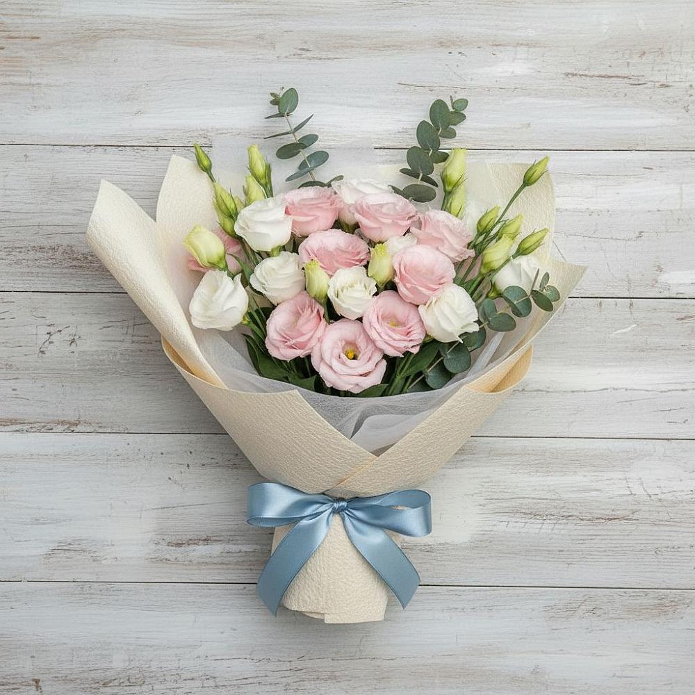 Букет цветов из: Лизиантусы в Красная Горка Республика Башкортостан